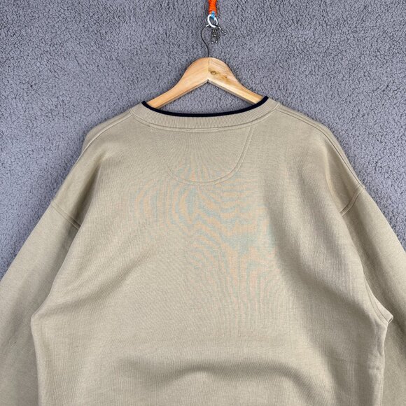 Vintage Sweater Mens Size Large Beige Golf Grandpa Embroidered Crew Neck Fleece - Picture 6 of 15